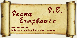 Vesna Brajković vizit kartica